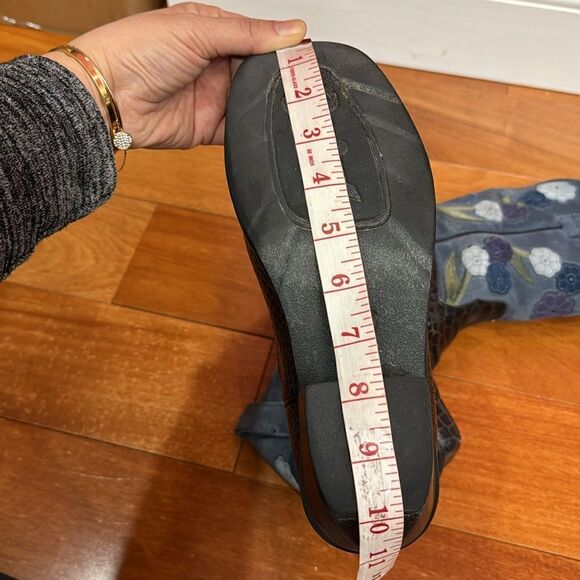 Ariat Womens Black Doll Baby Suede Floral Square Toe Cowgirl Boots Size 7.5 - Picture 11 of 11